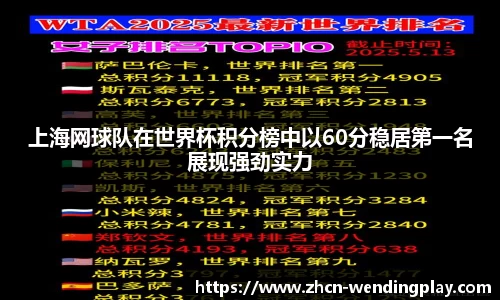 上海网球队在世界杯积分榜中以60分稳居第一名展现强劲实力